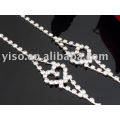 Pulseira prateada prateada com strass